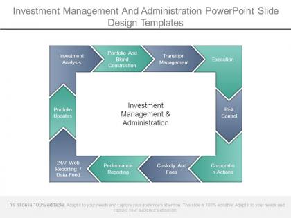 Investment management and administration powerpoint slide design templates