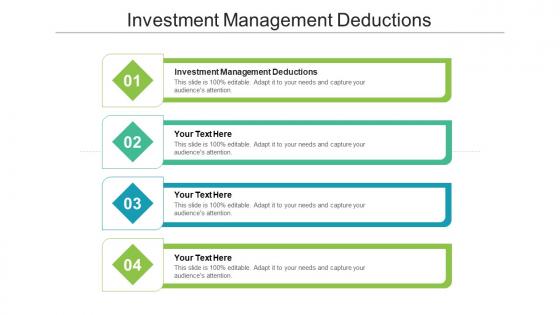 Investment Management Deductions Ppt Powerpoint Presentation Professional Graphic Tips Cpb