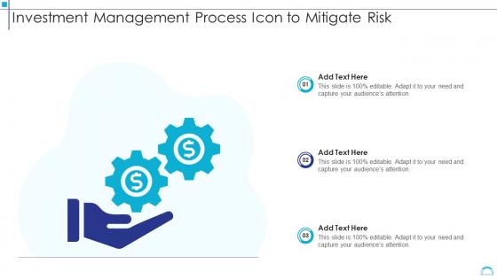 Investment Management Process Icon To Mitigate Risk