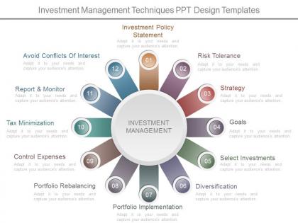 Investment management techniques ppt design templates