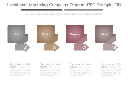 Investment marketing campaign diagram ppt example file