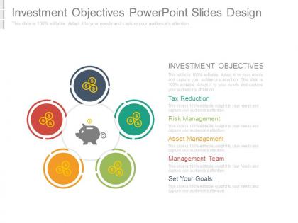 Investment objectives powerpoint slides design