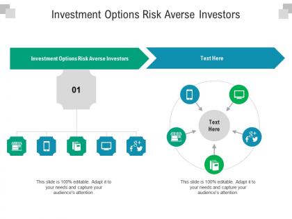 Investment options risk averse investors ppt powerpoint presentation gallery design templates cpb