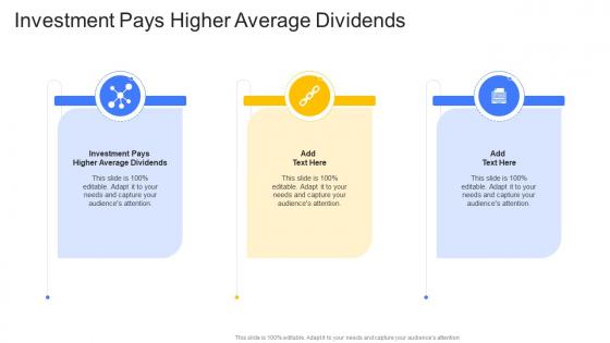 Investment Pays Higher Average Dividends In Powerpoint And Google Slides Cpb