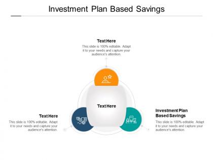Investment plan based savings ppt powerpoint presentation ideas portfolio cpb