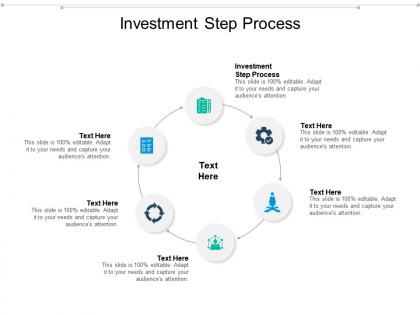 Investment step process ppt powerpoint presentation gallery professional cpb