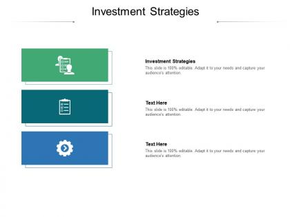 Investment strategies ppt powerpoint presentation summary grid cpb