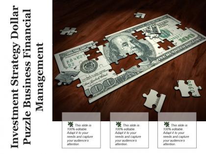 Investment strategy dollar puzzle business financial management