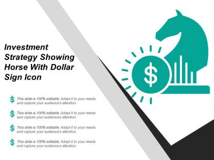 Investment strategy showing horse with dollar sign icon