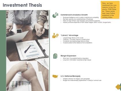 Investment thesis analytics ppt powerpoint presentation inspiration