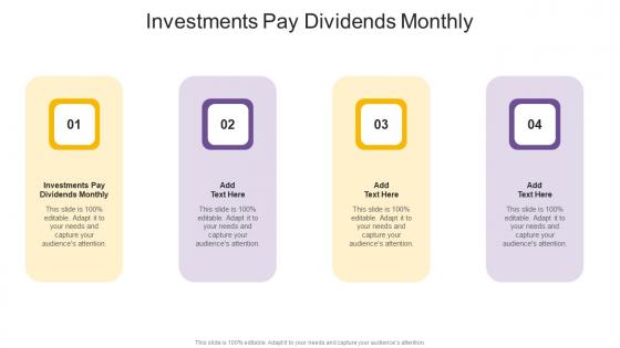 Investments Pay Dividends Monthly In Powerpoint And Google Slides Cpb
