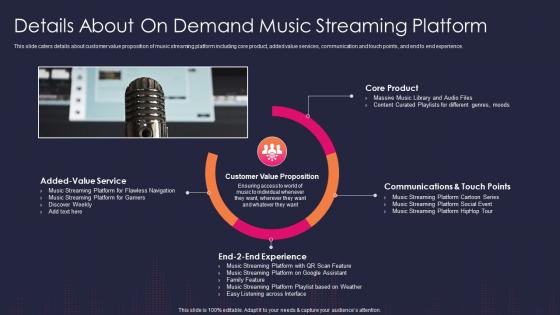Investor details about on demand music streaming audio streaming service platform