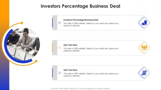Investors Percentage Business Deal In Powerpoint And Google Slides Cpb