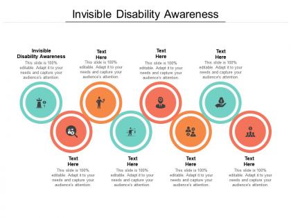 Invisible disability awareness ppt powerpoint presentation infographics rules cpb