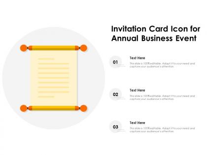 Invitation card icon for annual business event