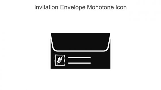 Invitation Envelope Monotone Icon In Powerpoint Pptx Png And Editable Eps Format