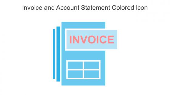 Invoice and Account Statement Colored Icon in powerpoint pptx png and editable eps format