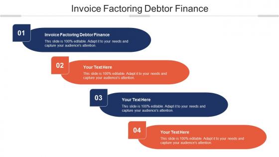 Invoice Factoring Debtor Finance Ppt Powerpoint Presentation Professional Cpb