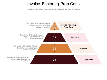 Invoice factoring pros cons ppt powerpoint presentation icon topics cpb