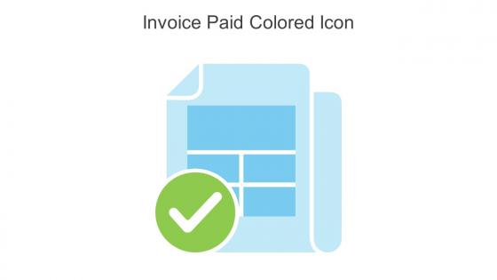 Invoice Paid Colored Icon in powerpoint pptx png and editable eps format