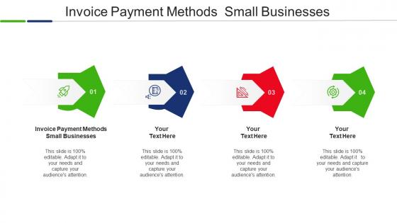 Invoice Payment Methods Small Businesses Ppt Powerpoint Presentation Infographics Example Topics Cpb