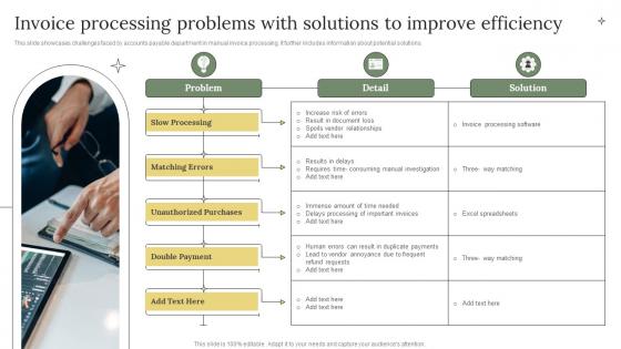 Invoice Processing Problems With Solutions To Improve Efficiency