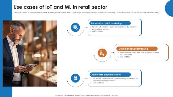 IoT And Machine Learning Use Cases Of IoT And Ml In Retail Sector IoT SS