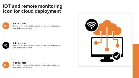 IOT And Remote Monitoring Icon For Cloud Deployment