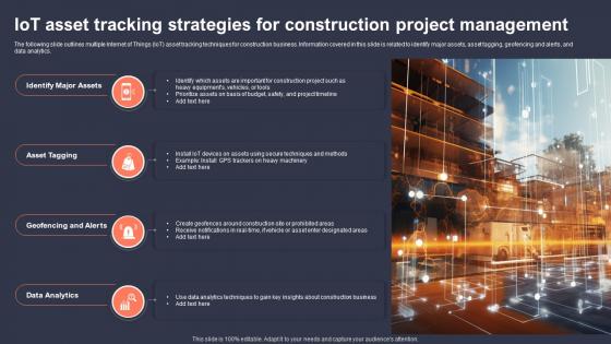 IoT Asset Tracking Strategies For Construction Project Role Of IoT Asset Tracking In Revolutionizing IoT SS