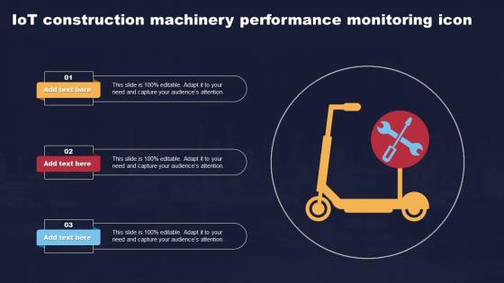 IoT Construction Machinery Performance Monitoring Icon