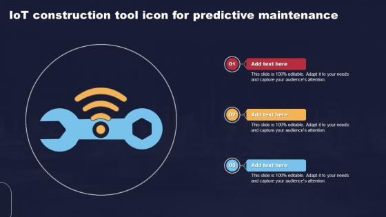 IoT Construction Tool Icon For Predictive Maintenance