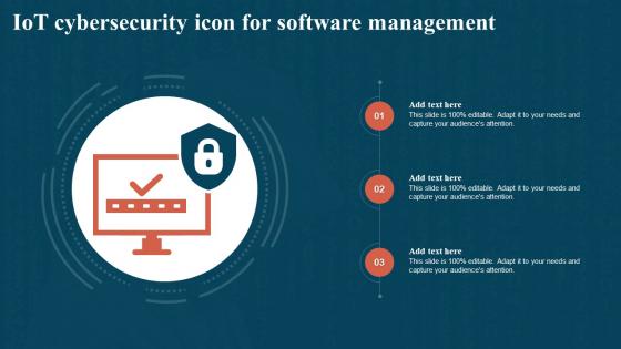 IoT Cybersecurity Icon For Software Management