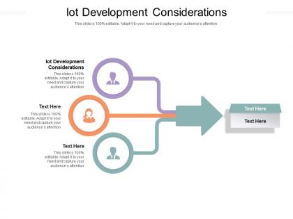 Iot development considerations ppt powerpoint presentation infographics background cpb