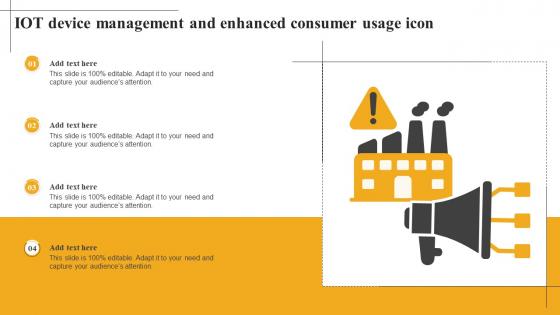 Iot Device Management And Enhanced Consumer Usage Icon
