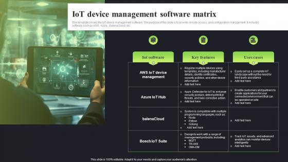 Iot Device Management Software Matrix