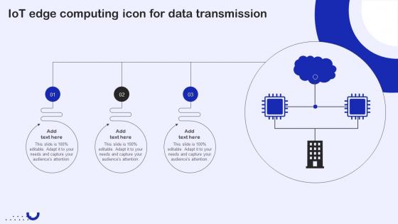 IoT Edge Computing Icon For Data Transmission