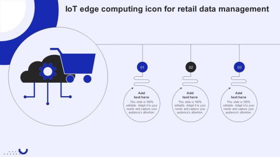 IoT Edge Computing Icon For Retail Data Management