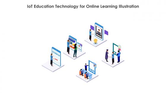 IoT Education Technology For Online Learning Illustration