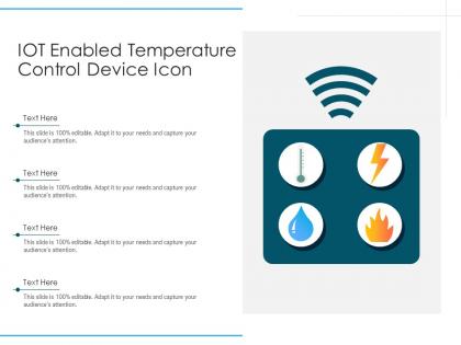 Iot enabled temperature control device icon
