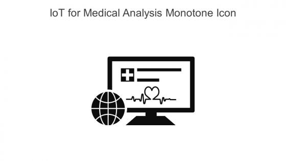 Iot For Medical Analysis Monotone Icon In Powerpoint Pptx Png And Editable Eps Format