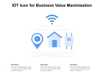 Iot icon for business value maximization