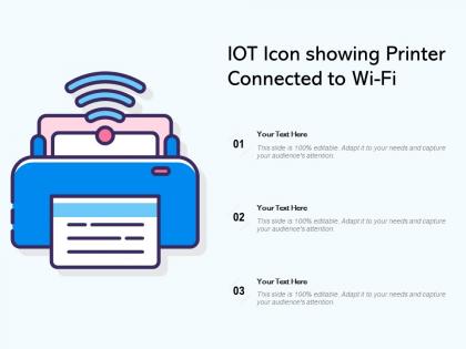 Iot icon showing printer connected to wi fi