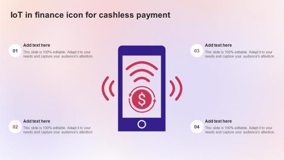 IoT In Finance Icon For Cashless Payment