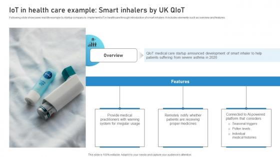 IoT In Health Care Example Smart Inhalers By UK Qiot Guide To Networks For IoT Healthcare IoT SS V