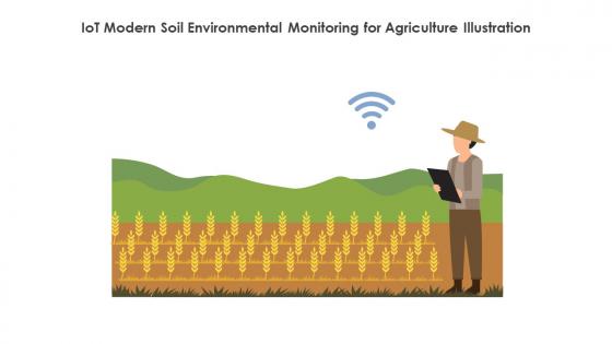 IoT Modern Soil Environmental Monitoring For Agriculture Illustration