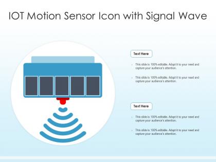 Iot motion sensor icon with signal wave