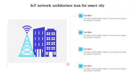 IoT Network Architecture Icon For Smart City