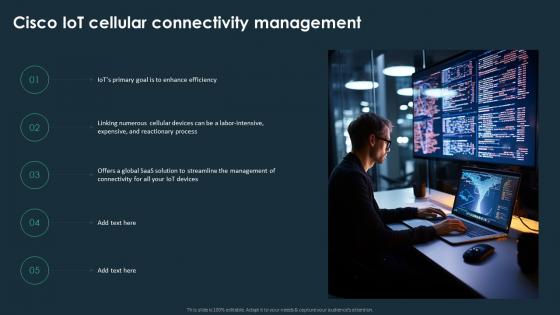 IoT Platforms For Smart Device Cisco IoT Cellular Connectivity Management