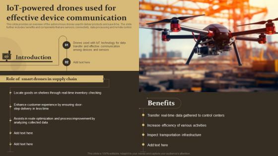 IoT Powered Drones Used For Effective Device IoT Supply Chain Management IoT SS