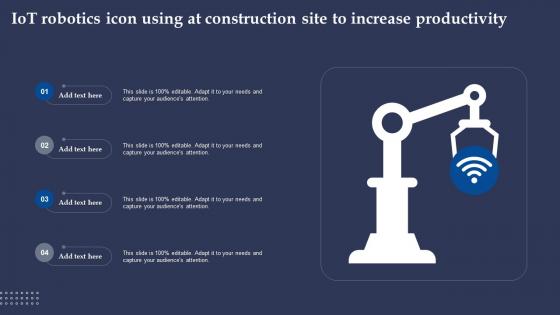 Iot Robotics Icon Using At Construction Site To Increase Productivity